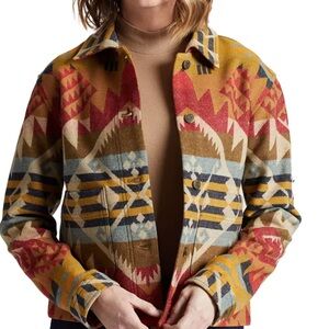 Pendleton Womens Multi-Color Patterned Wool Jacket